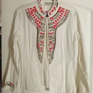 Chico's jeweled and studded jacket